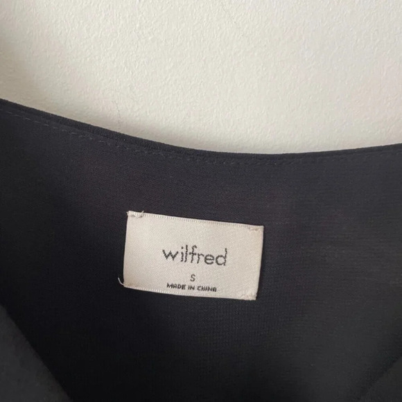 Aritzia Wilfred Melodie Wide Leg V  Neck Jumpsuit Black Size Small - Picture 8 of 9